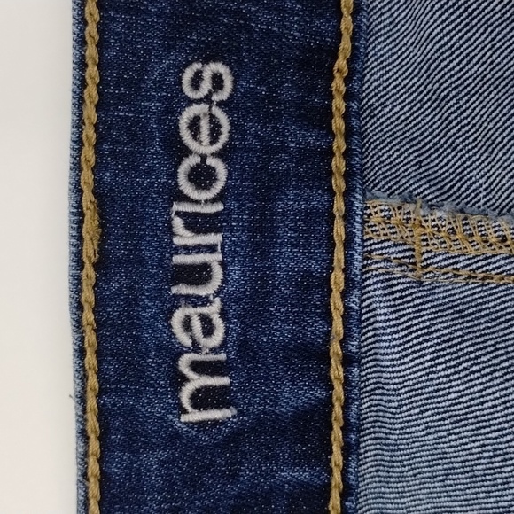 Maurices size 9 10 reg straight leg no distressing medium-dark wash maurice's - Picture 5 of 11